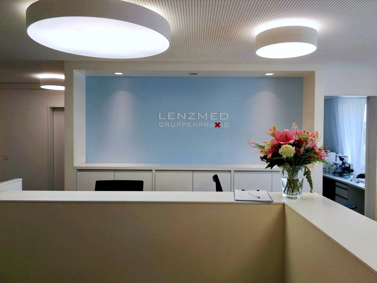 Empfang der LENZMED Gruppenpraxis in Lenzburg